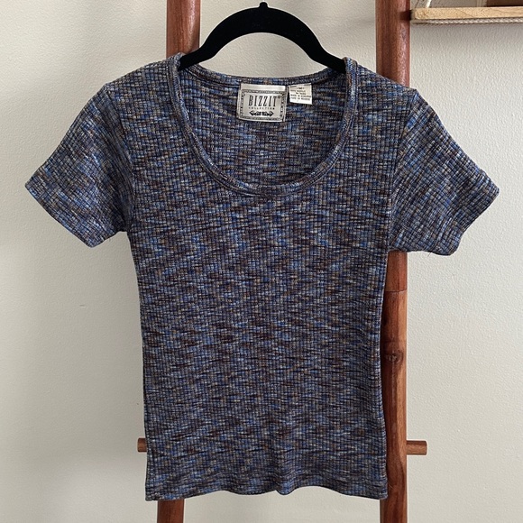 Vintage Tops - Vintage ribbed knit tee